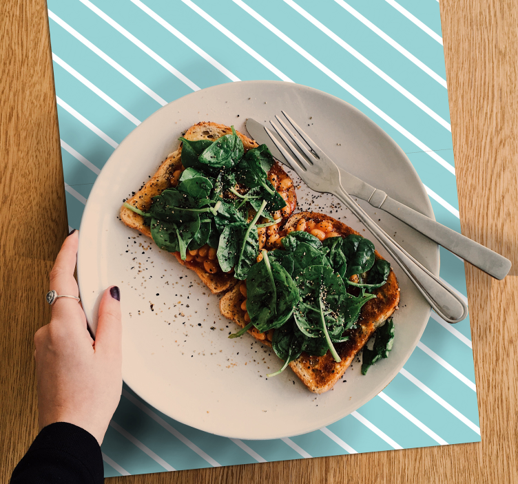 Tischset textur gestreiftes tischsetting - TenStickers