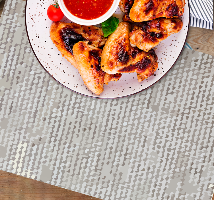 Tischset textur grau mit strukturiertem muster - TenStickers