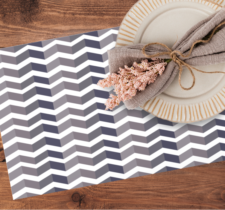 Tischset textur im chevron-muster design - TenStickers