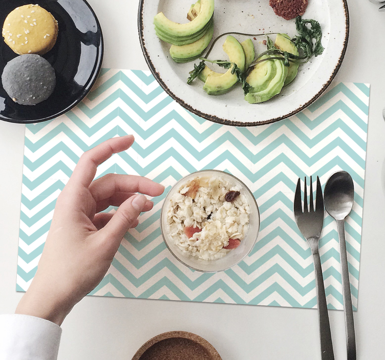 Tischset textur im chevron-stil - TenStickers