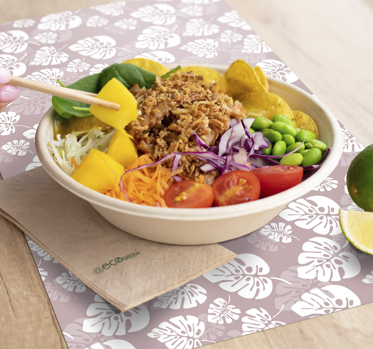 Tischset textur im tropischen blätterdesign - TenStickers