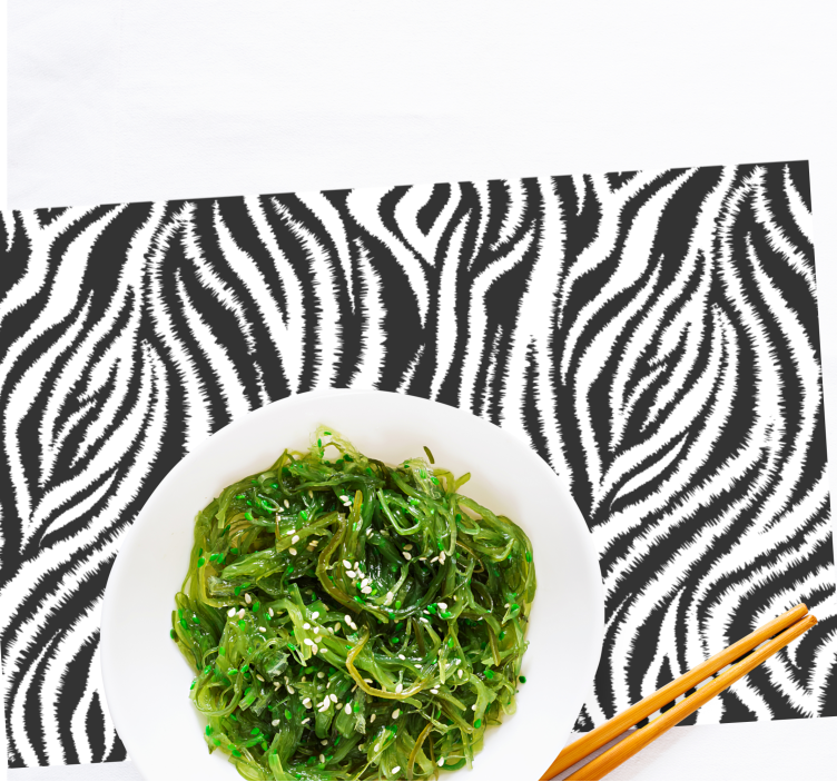 Tischset textur im zebra muster - TenStickers