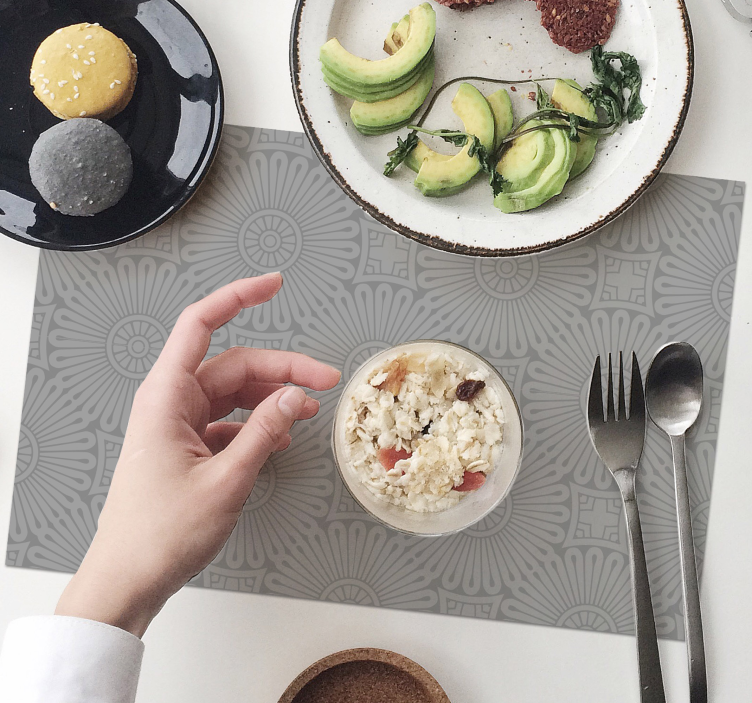 Tischset textur in strukturiertem grauton - TenStickers