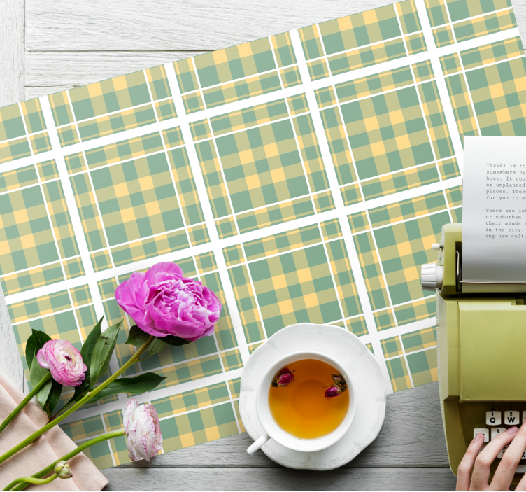 Tischset textur kariertes muster textil - TenStickers