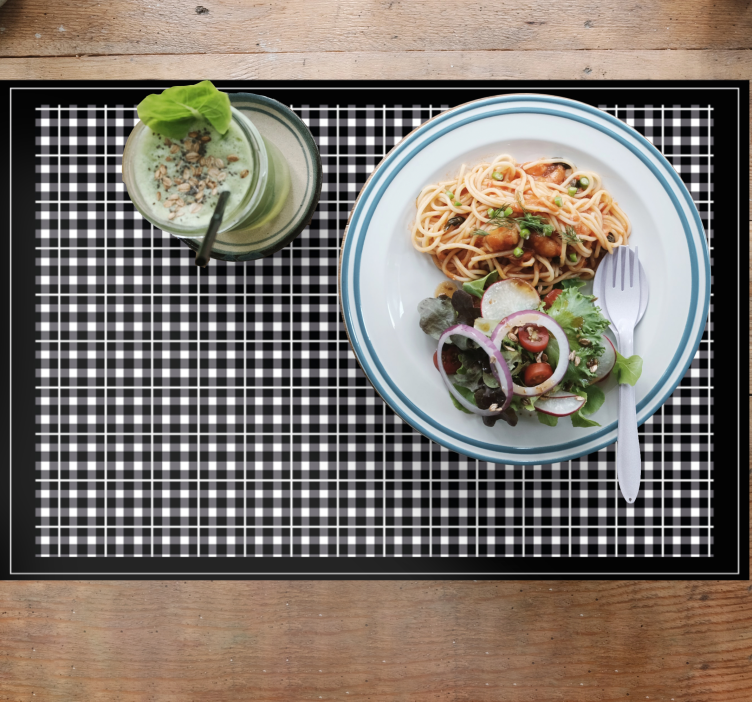 Tischset textur kariertes tischoberfläche - TenStickers