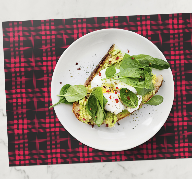 Tischset textur karomuster oberfläche - TenStickers