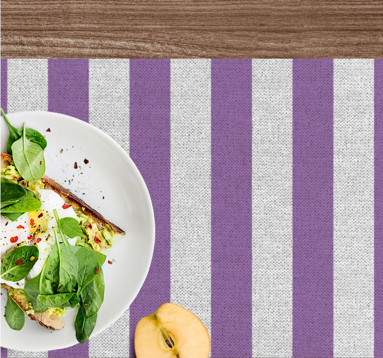 Tischset textur lila gestreifte oberfläche - TenStickers