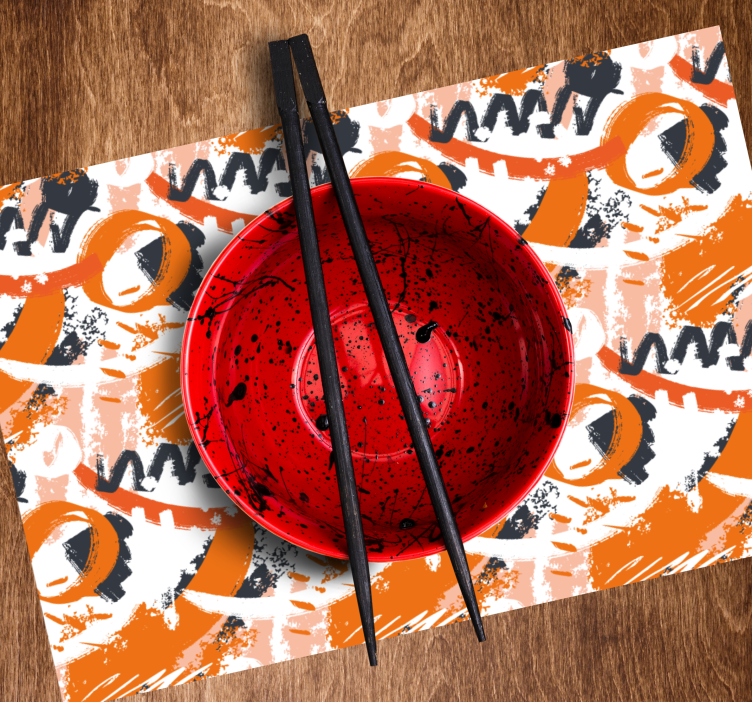 Tischset textur mit abstraktem buntem muster - TenStickers