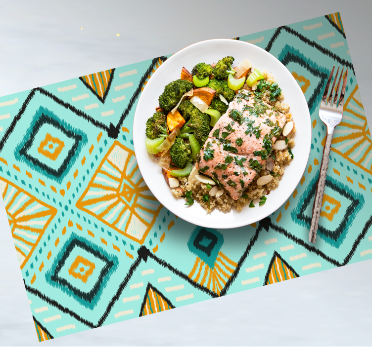 Tischset textur mit abstraktem geometrischen muster - TenStickers