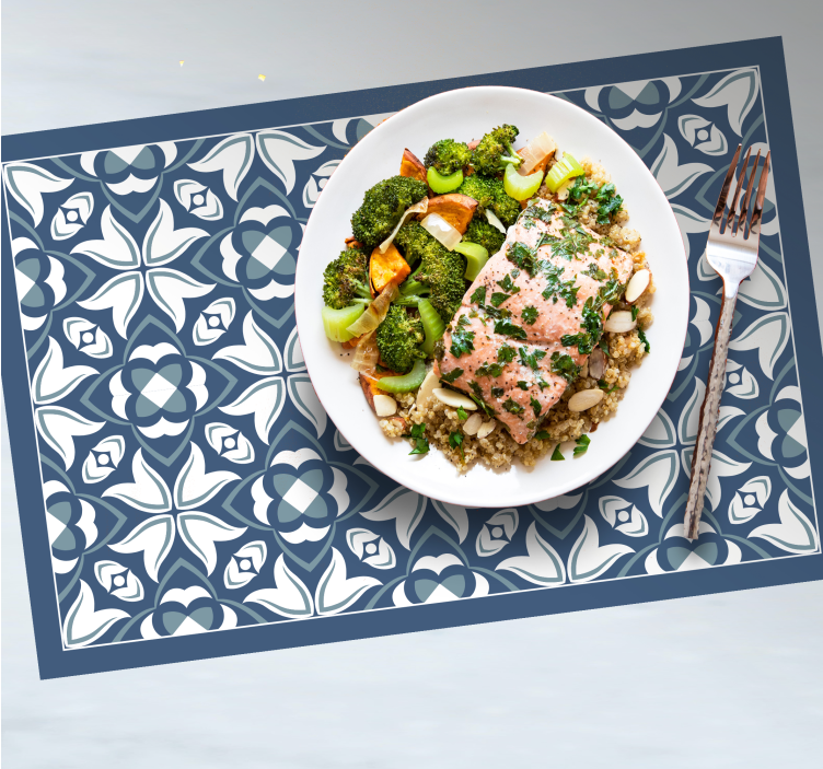 Tischset textur mit aufwendigem botanischem motiv - TenStickers