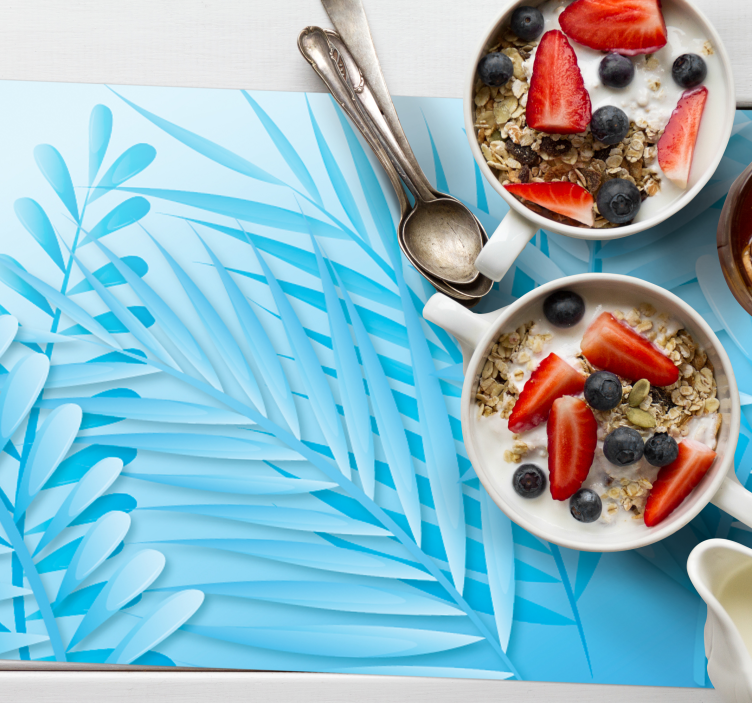 Tischset textur mit blättern im palmendesign - TenStickers