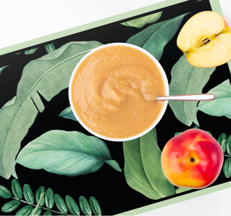 Tischset textur mit blattmotiv gestaltung - TenStickers