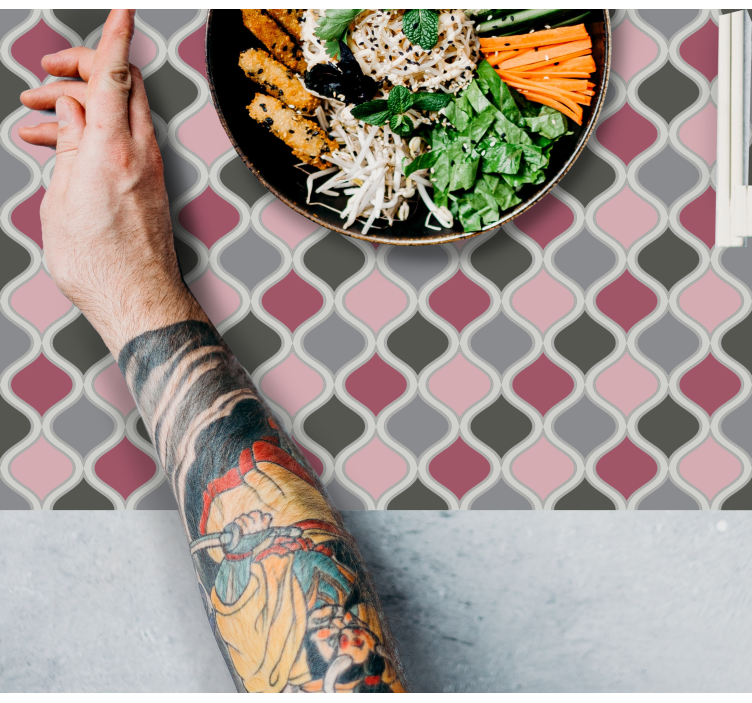 Tischset textur mit buntem muster - TenStickers