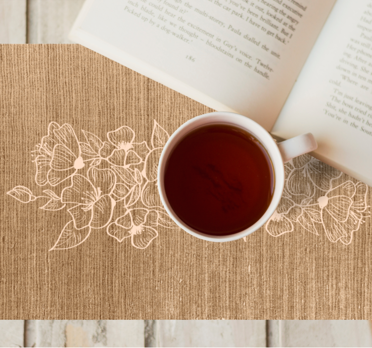 Tischset textur mit floral geprägter oberfläche - TenStickers