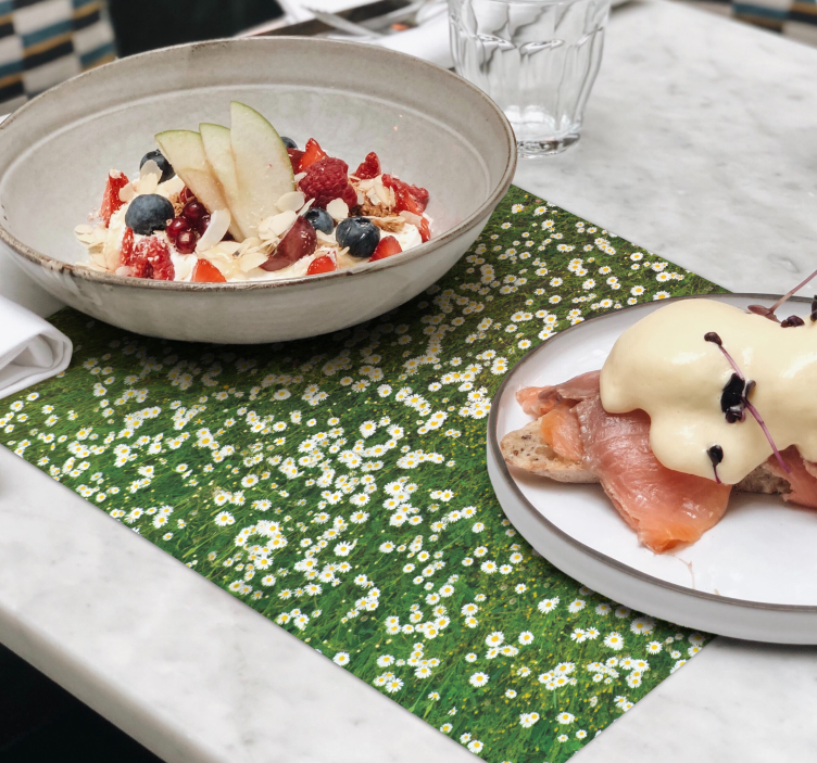 Tischset textur mit frischem blumenmuster - TenStickers