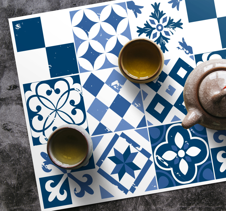 Tischset textur mit geometrischem mustermotiv - TenStickers