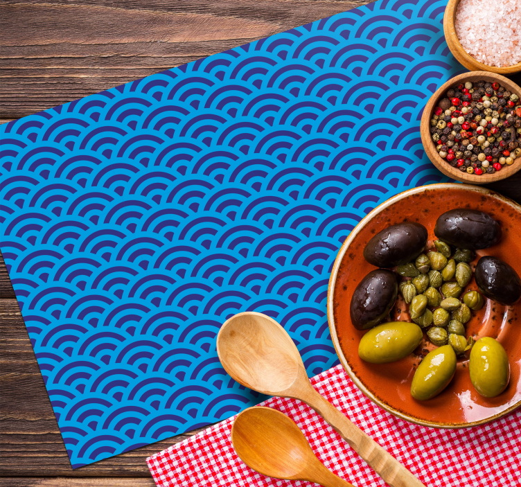 Tischset textur mit geschwungenem wellenmuster - TenStickers