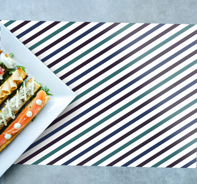 Tischset textur mit gestreiftem farbschema - TenStickers