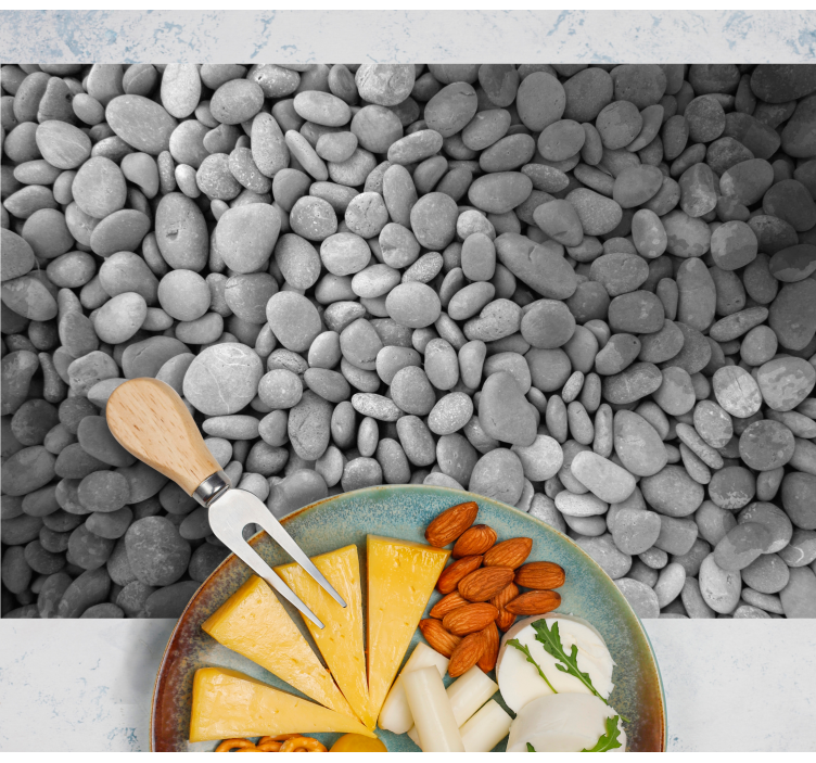 Tischset textur mit glatter kieseloberfläche - TenStickers