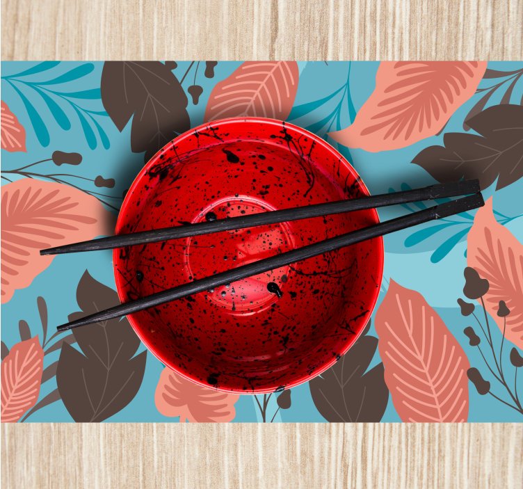 Tischset textur mit lebhaftem blattmotiv - TenStickers