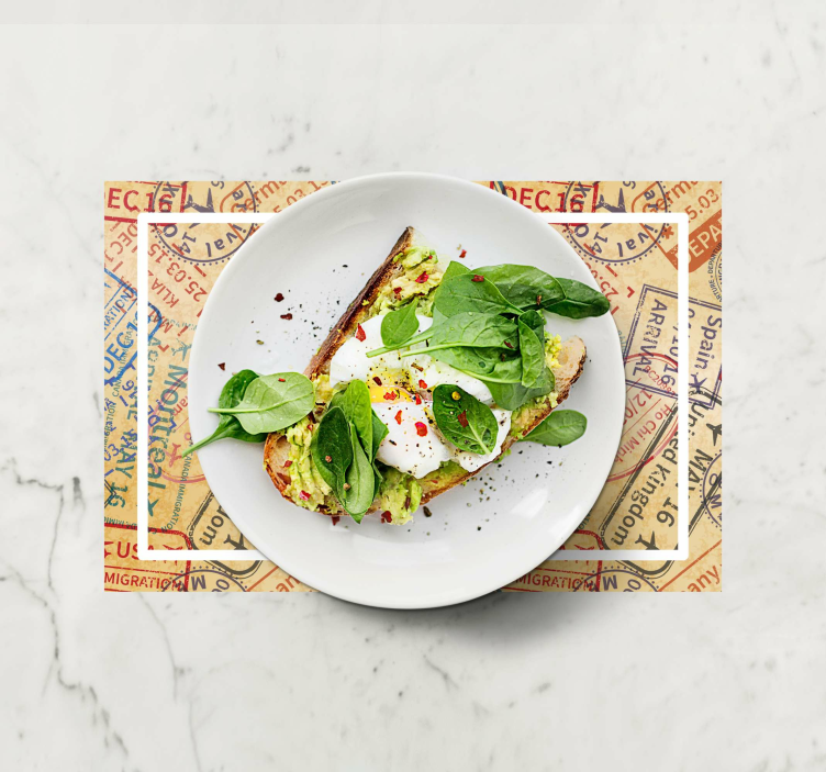 Tischset textur mit passstempel-muster - TenStickers