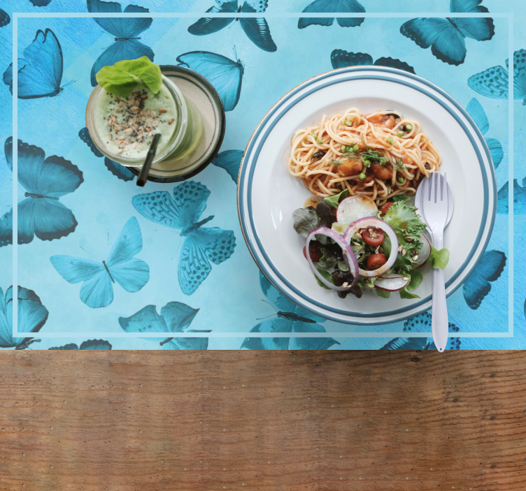 Tischset textur mit schmetterlingsmotiv - TenStickers