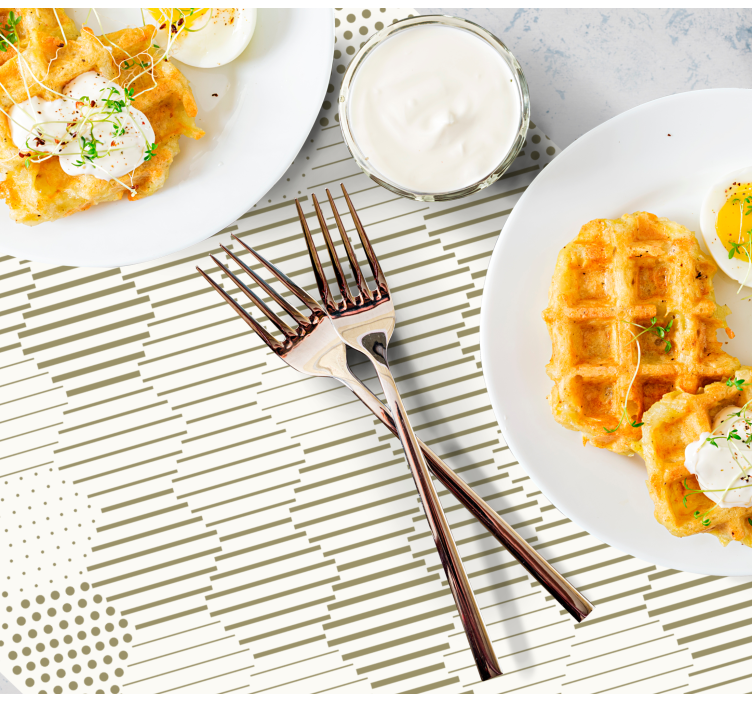 Tischset textur mit stilvollem geometrischem muster - TenStickers