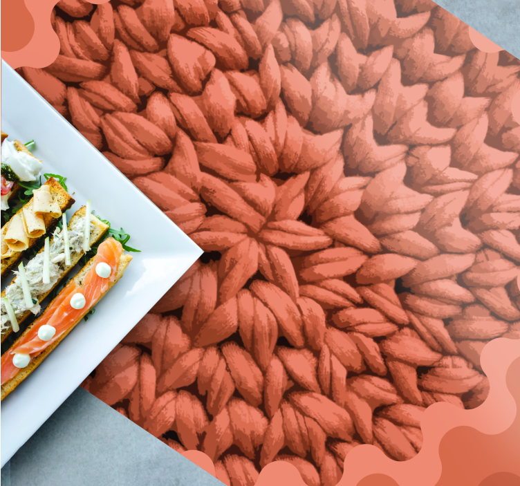 Tischset textur mit strukturiertem blattmotiv - TenStickers