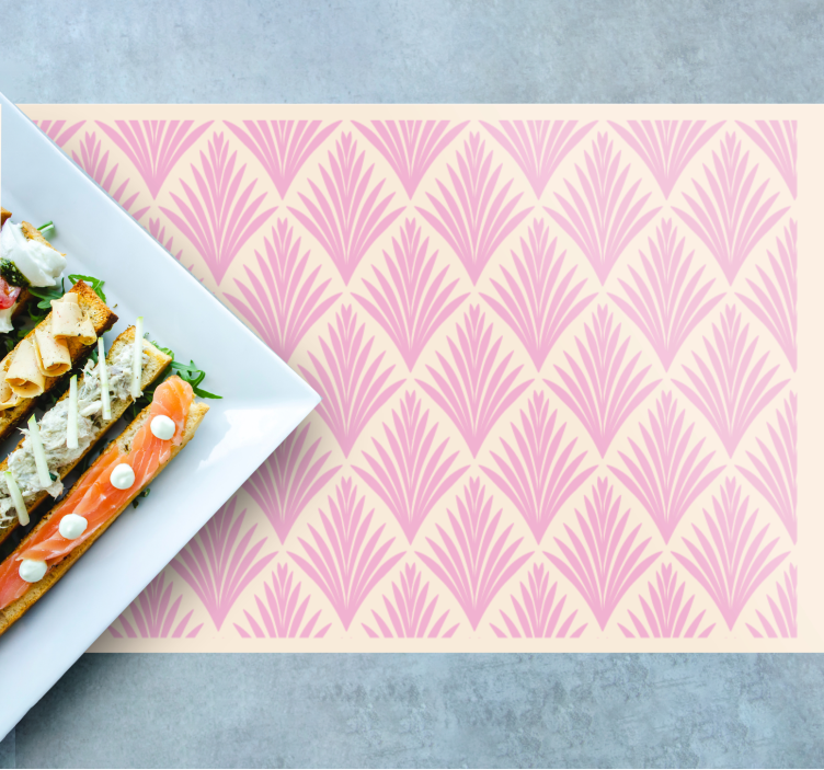 Tischset textur mit strukturiertem blattmuster - TenStickers