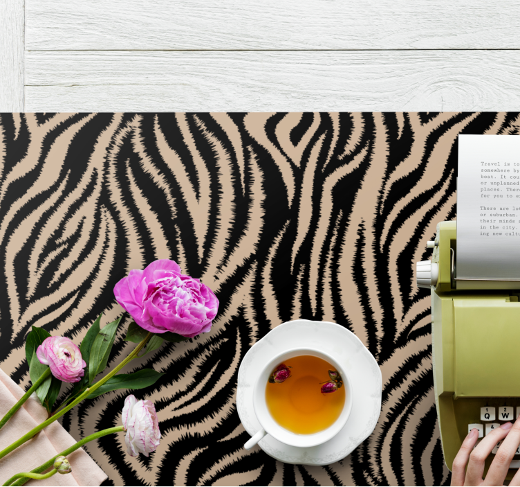 Tischset textur mit zebramuster oberfläche - TenStickers