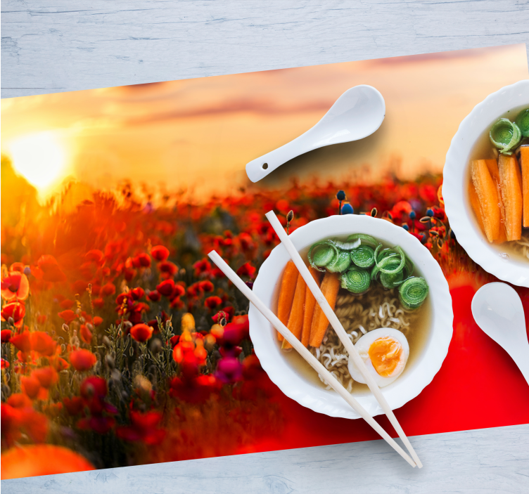 Tischset textur mohnfeld ruhe - TenStickers