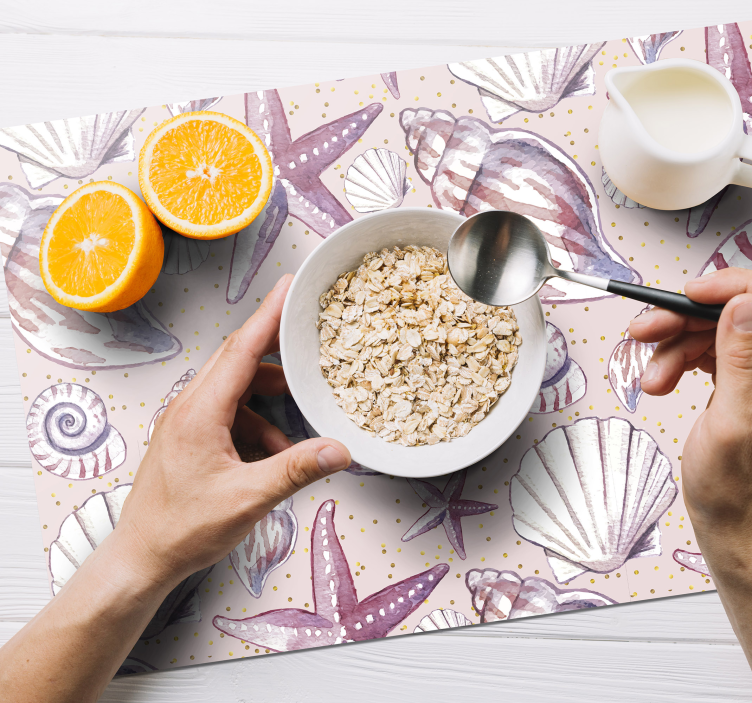 Tischset textur muschel druckmotiv - TenStickers