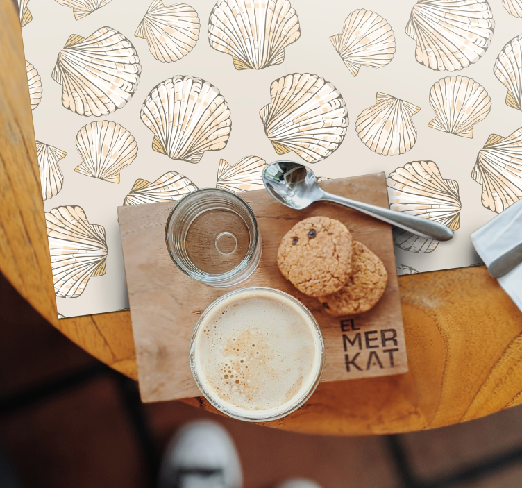Tischset textur muschel-muster - TenStickers