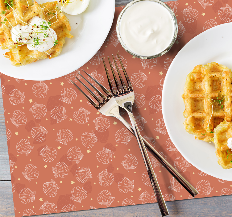 Tischset textur muschel-muster tischdecke - TenStickers