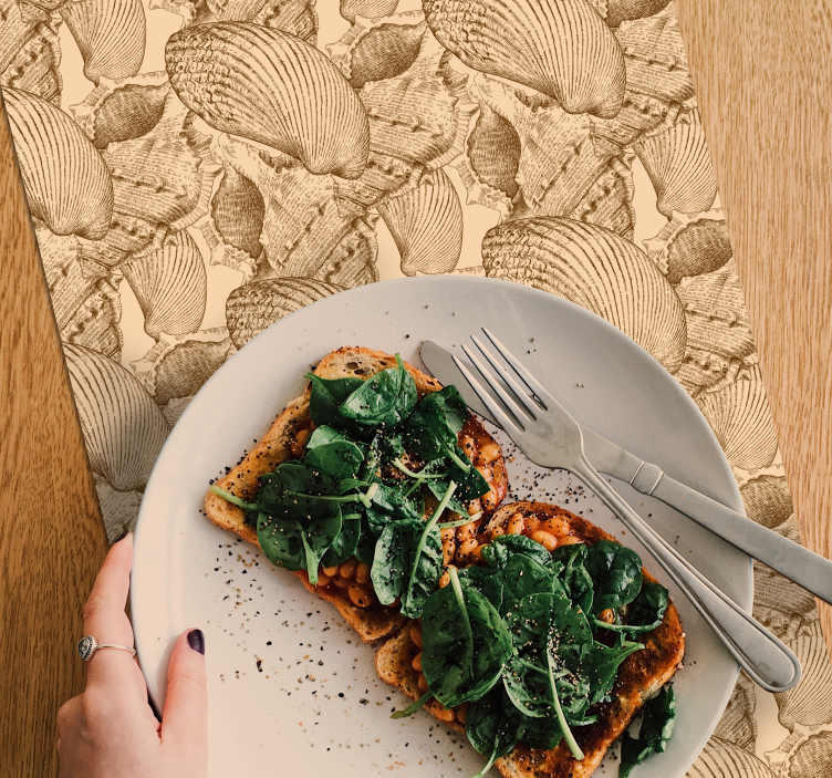 Tischset textur muschelstruktur oberfläche - TenStickers