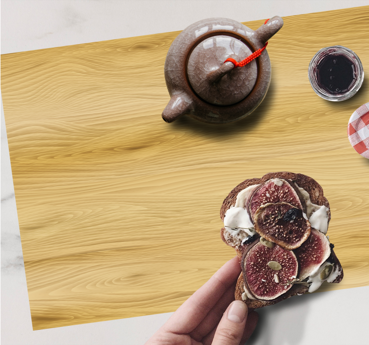 Tischset textur natürliche holzoberfläche - TenStickers