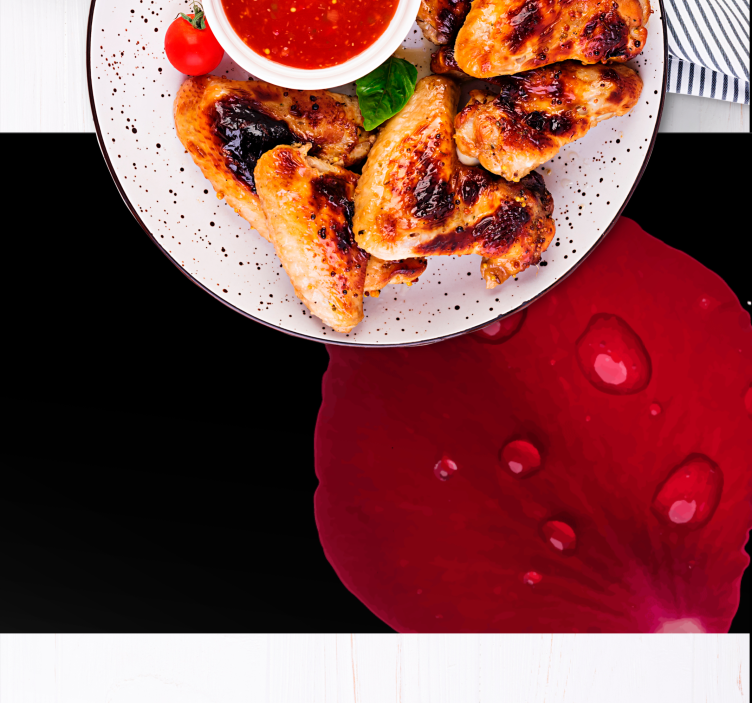 Tischset textur rote blütenblatt-oberfläche - TenStickers