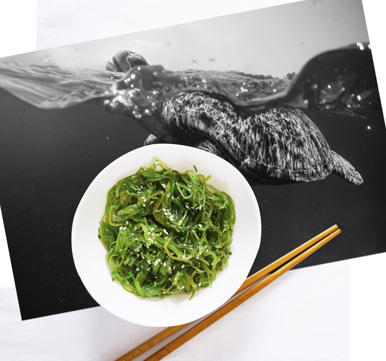 Tischset textur schildkröte unterwasserszene - TenStickers