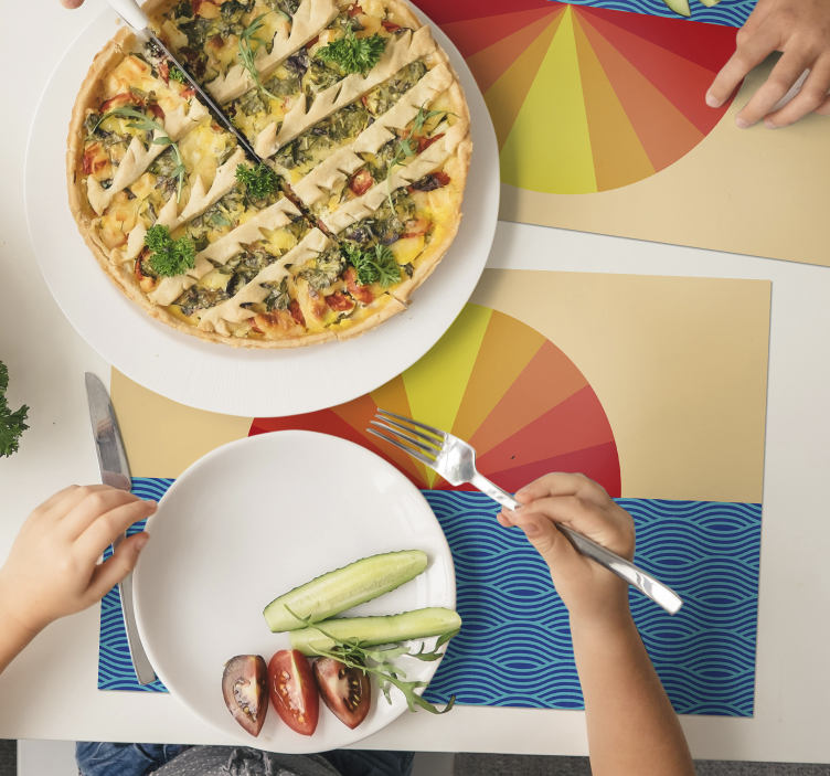 Tischset textur sonnenaufgang ozeanwellen - TenStickers