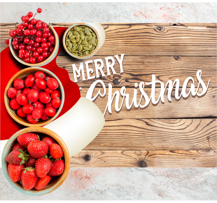 Tischset weihnachten mit festlichem weihnachtsmannhut - TenStickers