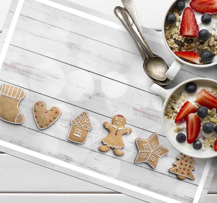 Tischset weihnachten mit lebkuchenplätzchen mix - TenStickers