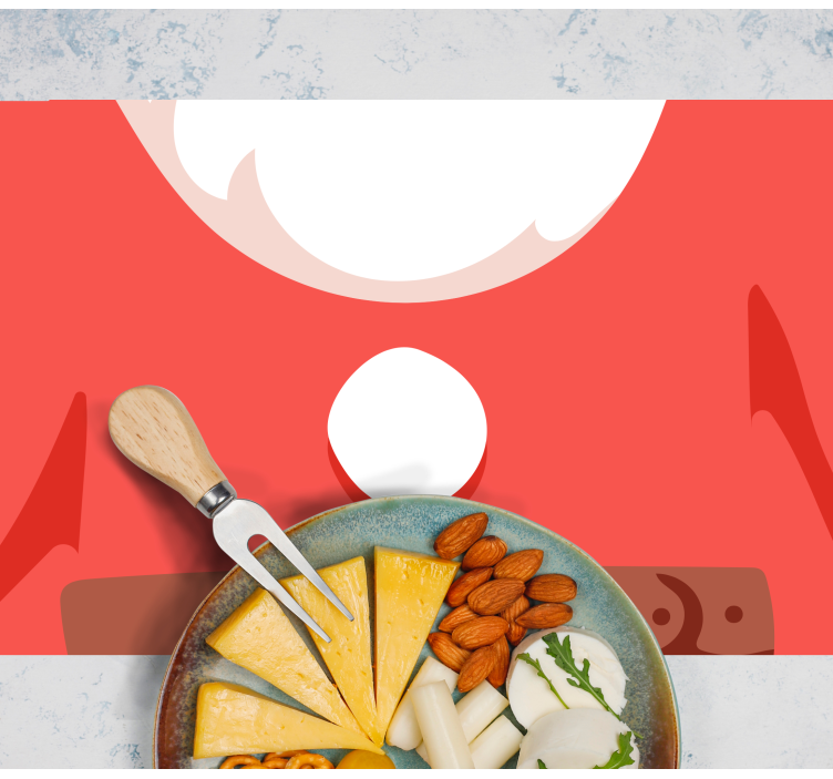 Tischset weihnachten mit weihnachtsmann t-shirt - TenStickers