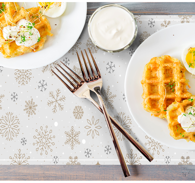 Tischset weihnachten schneeflockenmuster tischdeko - TenStickers