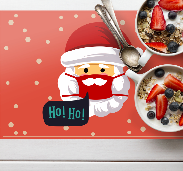 Tischset weihnachten weihnachtsfreude mit santa claus - TenStickers