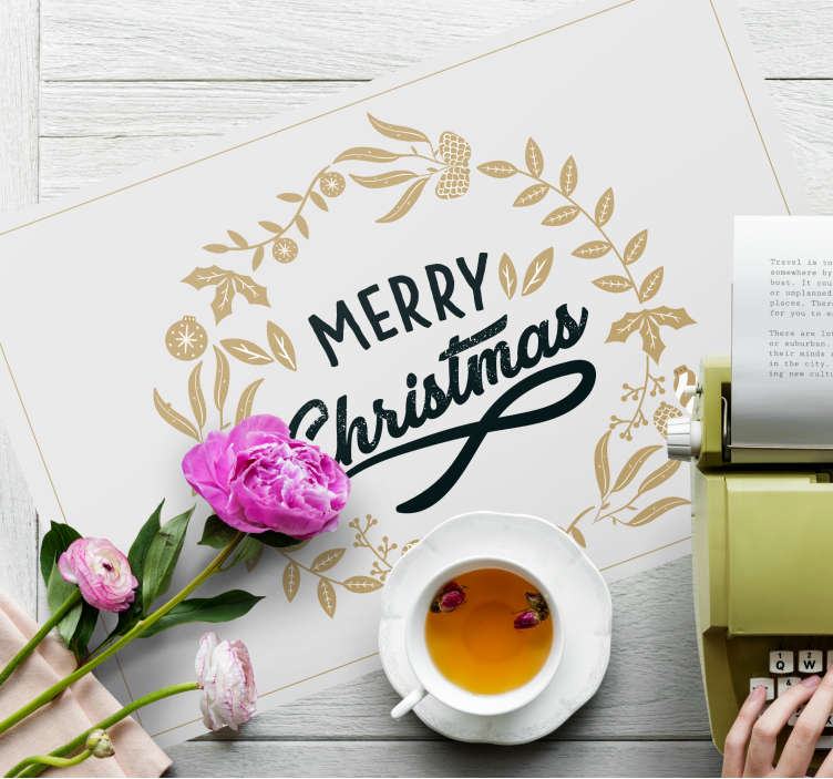 Tischset weihnachten weihnachtskranz - TenStickers