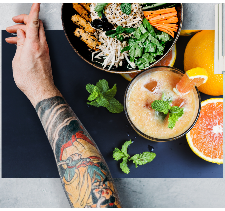 Tischset zuhause frischer zitrusdrink - TenStickers