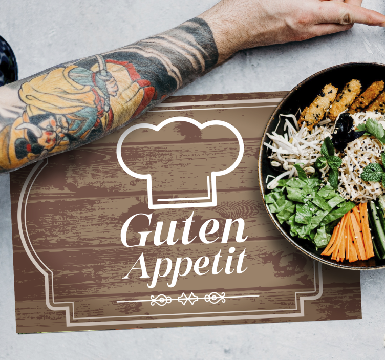Tischset Zuhause Guten Appetit Text - TenStickers