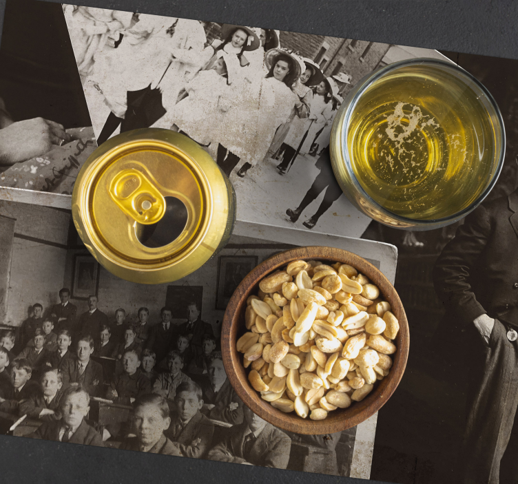 Tischset zuhause vintage fotocollage - TenStickers