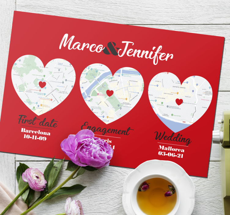 Tischsets originell besondere Momente Karte - TenStickers