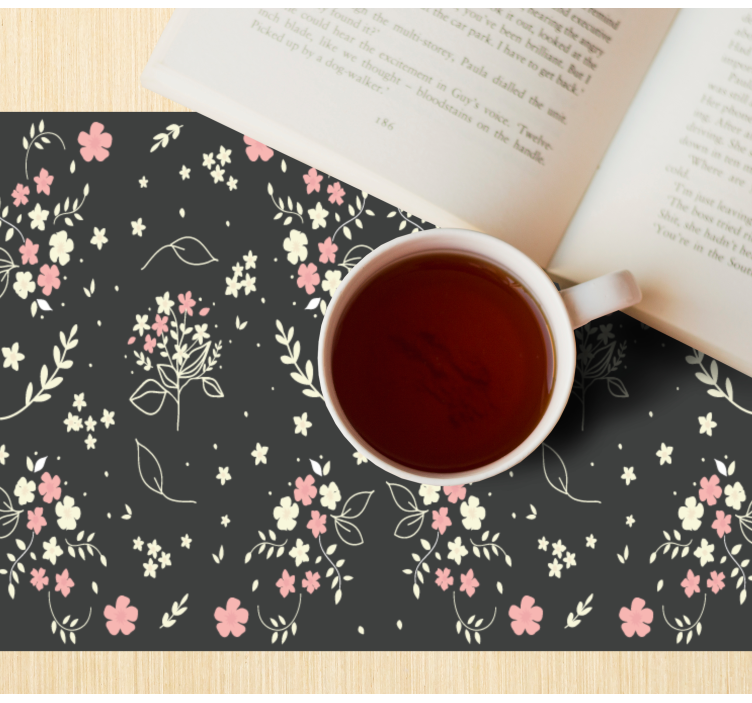 Tischsets originell blühende elemente oberfläche - TenStickers